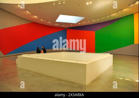 Guggenheim, Museum, Bilbao, Ellsworth Kelly, Malerei, Frank Gehry, Architektur, Spanien, Europa Stockfoto