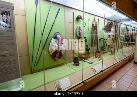 NAIROBI, KENIA 17. Februar 2024: museumsausstellungen zur Kultur und Geschichte der kenianischen Republik im Nairobi National Museum Stockfoto