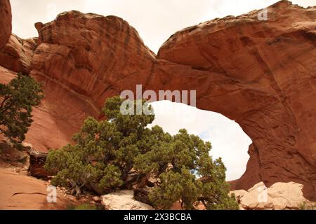 Broken Arch vom Broken Arch Trail im Arches National Park, Utah Stockfoto