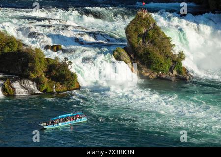 Rheinfall Schaffhausen, Neuhausen bei Schaffhausen, Schweiz, Neuhausen, Kanton Schaffhausen, Schweiz Stockfoto