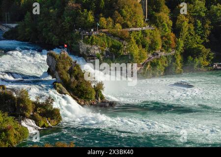 Rheinfall Schaffhausen, Neuhausen bei Schaffhausen, Schweiz, Neuhausen, Kanton Schaffhausen, Schweiz Stockfoto