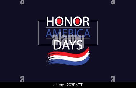 United Wir stehen für Graphic Text Design for Honor America Days Stock Vektor