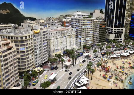 Rio de Janeiro mit Copacabana im Miniatur Wunderland Hamburg, Deutschland Stockfoto