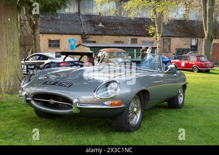 1967 Jaguar E-Wagen im Bicester Heritage Centre, Sunday Scramble Event, Bicester, Oxfordshire, England Stockfoto