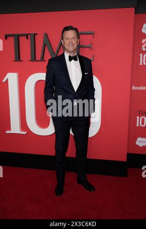 New York, Usa. April 2024. Willie Geist nimmt an der Time 100 Gala zu Ehren der 100 einflussreichsten Menschen der Welt Teil, die am Donnerstag, 25. April 2024 in der Frederick P. Rose Hall, Home of Jazz im Lincoln Center in New York City stattfindet. Quelle: Jennifer Graylock/Alamy Live News Stockfoto