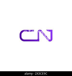 CN-Logo anfänglich einfaches und sauberes modernes Design Stock Vektor