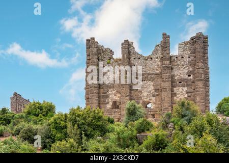 Die antike Stadt Aspendos in Antalya Serik an einem sonnigen Tag Stockfoto