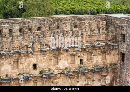 Römisches Amphitheater von Aspendos, Belkiz - Antalya, Türkei Stockfoto