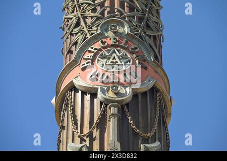 Mirador de Colom, Kolumbus-Denkmal, Barcelona, Katalonien, Spanien Stockfoto