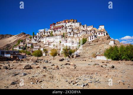 Thikse Gompa oder Thiksey Kloster ist ein tibetisch-buddhistisches Kloster in Thiksey bei Leh in Ladakh, Nordindien Stockfoto