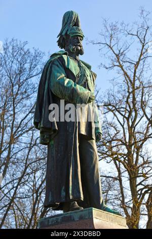 Bronzestatue von Kaiser Wilhelm, Deutschland, Hessen, Bad Arolsen Stockfoto