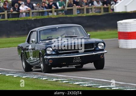 Alex Thistlewayte, Nicholas Padmore, Ford Mustang, Ken Miles Cup, ein fünfundvierzigminütiges Rennen mit zwei Fahrern für Ford Mustangs, das bis zu 1966 teilnahm, ist es Stockfoto