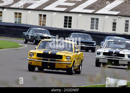 Andy Priaulx, Alex Taylor, Ford Mustang, Ken Miles Cup, ein fünfundvierzigminütiges Rennen für Ford Mustangs mit zwei Fahrern, das bis zu 1966 antrat Stockfoto