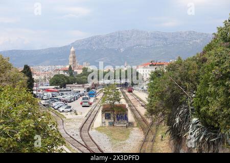 SPLIT, KROATIEN - 20. MAI 2017: Bahnhof in der Stadt Split Kroatien Stockfoto