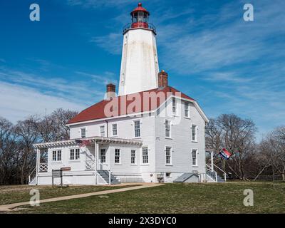 Sandy Hook ist der älteste Leuchtturm in Amerika seit 1764 Stockfoto