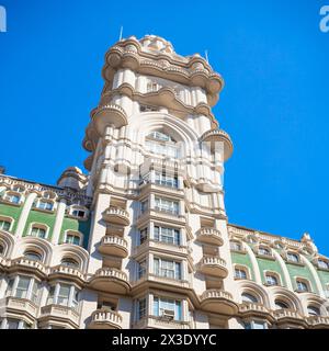 Palacio Barolo ist ein Wahrzeichen Gebäude, die sich in der Avenida de Mayo in den Monserrat Stadtteil von Buenos Aires, Argentinien Stockfoto