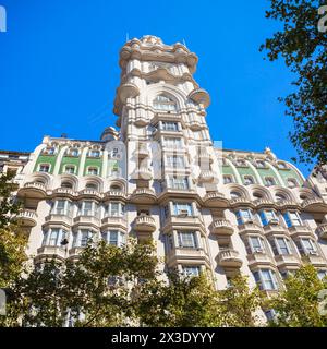 Palacio Barolo ist ein Wahrzeichen Gebäude, die sich in der Avenida de Mayo in den Monserrat Stadtteil von Buenos Aires, Argentinien Stockfoto