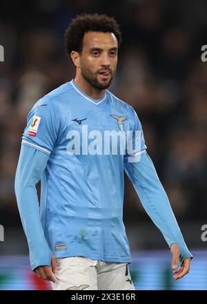 Rom, Italien. April 2024. Felipe Anderson von SS Lazio sieht beim Coppa Italia Halbfinale 2nd Leg A Spiel in Olimpico, Rom. Der Bildnachweis sollte lauten: Jonathan Moscrop/Sportimage Credit: Sportimage Ltd/Alamy Live News Stockfoto