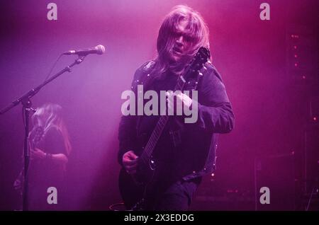 Jus Oborn of Electric Wizard tritt an der Piraeus 117 Academy in Athen/Griechenland auf, Februar 2019 Stockfoto