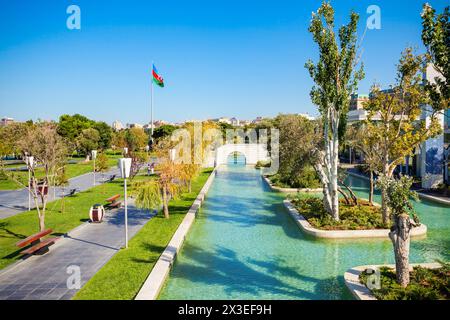 Das kleine Venedig Wasser Park befindet sich auf der Baku Boulevard im Zentrum der Stadt Baku in Aserbaidschan. Stockfoto