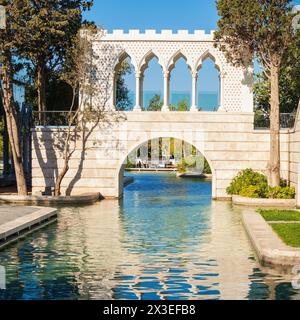 Das kleine Venedig Wasser Park befindet sich auf der Baku Boulevard im Zentrum der Stadt Baku in Aserbaidschan. Stockfoto