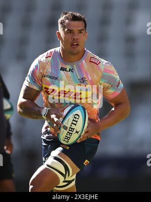 KAPSTADT, SÜDAFRIKA - 26. APRIL: Willie Engelbrecht während der DHL Stormers Captains am 26. April 2024 in Kapstadt, Südafrika. Foto: Shaun Roy/Alamy Live News Stockfoto