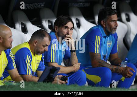 Fortaleza, Brasilien. April 2024. CE - FORTALEZA - 04/25/2024 - SÜDAMERIKA-CUP 2024, FORTALEZA x BOCA JUNIORS - (DATEI) Boca Junior Trainer Diego Martinez beim Spiel gegen Fortaleza für die Copa Sudamericana 2024 im Arena Castelao Stadion in Fortaleza (CE), diesen Donnerstag (25). Foto: Marlon Costa/AGIF (Foto: Marlon Costa/AGIF/SIPA USA) Credit: SIPA USA/Alamy Live News Stockfoto