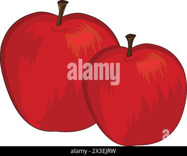 Vektor-Apfel-Vektor-Illustration Stock Vektor