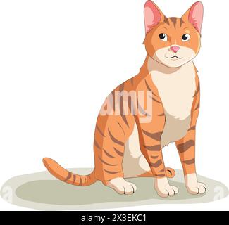 Cat Isolierter Grafischer Vektor-Illustration Stock Vektor