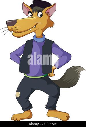 Clevere Fuchsvektorillustration Stock Vektor