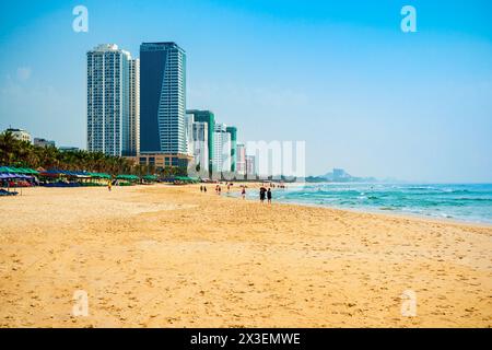 Danang My-khe Stadt Strand in der Mitte der Stadt Da Nang in Vietnam. Stockfoto