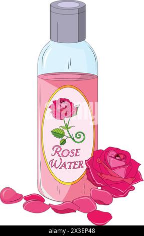Rose-Wasser-Vektor-Illustration Stock Vektor