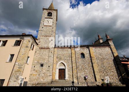 Pfarrkirche St. Peter in Limone-Piemont, Cuneo, Piemont, Italien Stockfoto