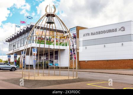 Haupteingang zur Ayr Racecourse, Ayrshire, Schottland, Großbritannien Stockfoto