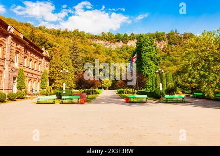 Borjomi Central Resort Park. Borjomi ist ein Ferienort in Samtskhe Javakheti Region in Georgien. Stockfoto