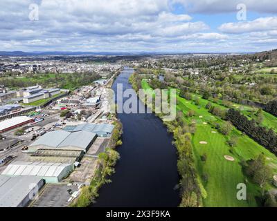 Drohnenansicht von Perth Schottland Stockfoto