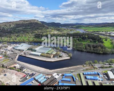 Drohnenansicht von Perth Schottland Stockfoto