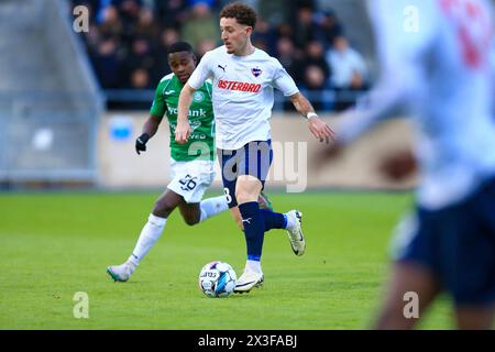 Kopenhagen, Dänemark. April 2024. Fisnik Isaki (18) von B.93 wurde während des Spiels zwischen B.93 und Naestved BK in der NordicBet Liga bei Vanlose Idrætspark in Kopenhagen gesehen. (Foto: Gonzales Photo - Christian Midtgaard). Stockfoto