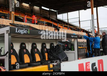 Castleford, Großbritannien. April 2024. ***Testschuss während des Super League-Spiels zwischen Castleford Tigers und London Broncos im Ming-A-hose Jungle in Castleford, Großbritannien am 26. April 2024. Foto von Simon Hall. Nur redaktionelle Verwendung, Lizenz für kommerzielle Nutzung erforderlich. Keine Verwendung bei Wetten, Spielen oder Publikationen eines einzelnen Clubs/einer Liga/eines Spielers. Quelle: UK Sports Pics Ltd/Alamy Live News Stockfoto