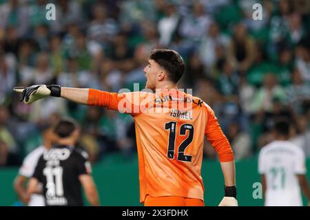 Franco Israel während des Liga-Portugal-Spiels zwischen Sporting CP und Vitoria SC im Estadio Jose Alvalade, Lissabon, Portugal. (Maciej Rogowski) Stockfoto