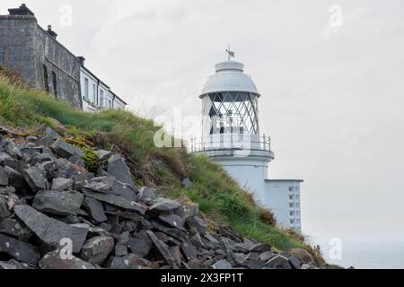 Foto des Leuchtturms von Foreland am Foreland Point an der nördlichen Devon Küste Stockfoto