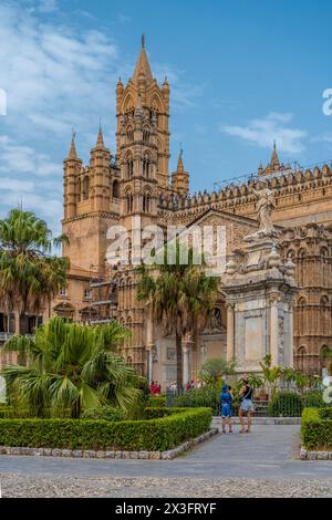 Basilika Cattedrale Metropolitana Primaziale della Santa Vergine Maria Assunta in Palermo Stadt. Stockfoto