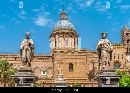 Basilika Cattedrale Metropolitana Primaziale della Santa Vergine Maria Assunta in Palermo Stadt. Stockfoto