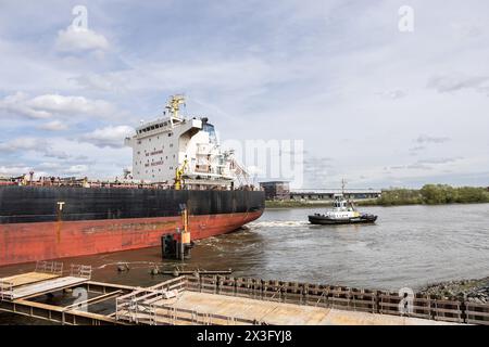 Szene im Hamburger Hafen Stockfoto