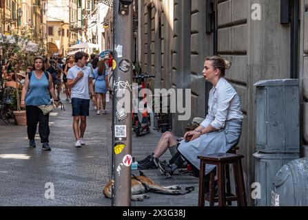 Ein Tag in der antiken Stadt Florenz, Florenz Stockfoto