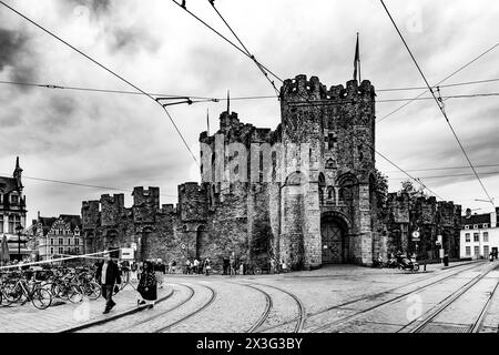 Ein Tag in der Altstadt von Gent, Belgien Stockfoto