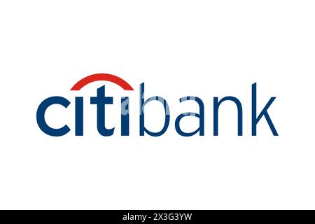 New York, USA – 9. März 2024: Citibank Company Logo, Corporation Icon, Illustrative Editorial. Stockfoto