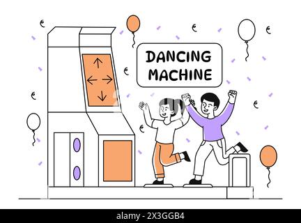 Tanzende Maschine Vektor einfach Stock Vektor