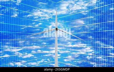 Nachhaltige Energie, konzeptionelle Darstellung. Stockfoto