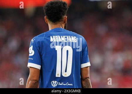 Pierre-Emerick Aubameyang während des Spiels der UEFA Europa League zwischen SL Benfica und Olympique de Marseille im Estadio da Luz, Lissabon, Portugal. (Maciej Ro Stockfoto